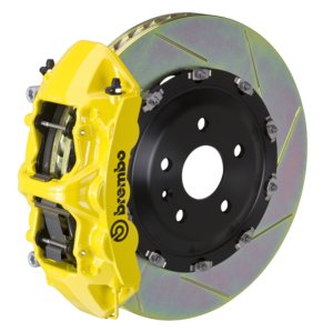 Jaguar XF Brake Kit - Front - Brembo - GT BBK 6 Piston Cast 380x34 2pc Rotor Slotted Type-1 - Yellow - `16-`27
