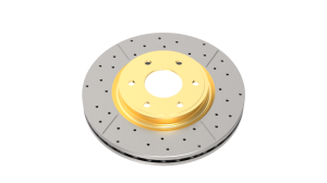 Jaguar E-Pace Brake Rotor (1) - Front - DBA - Street Series XGold Drilled & Slotted - Gold - `18-`20