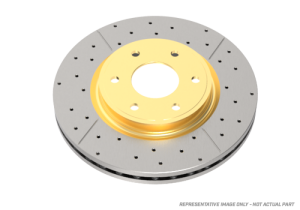 Jaguar E-Pace Brake Rotor (1) - Front - DBA - Street Series XGold Drilled & Slotted - Gold - `18-`20
