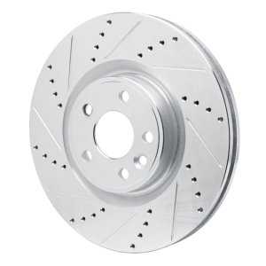 Jaguar F-Pace Brake Rotor (1) - Front Left - DFC - Drilled & Slotted - Silver - 2020