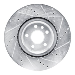 Jaguar F-Pace Brake Rotor (1) - Front Left - DFC - Drilled & Slotted - Silver - 2020