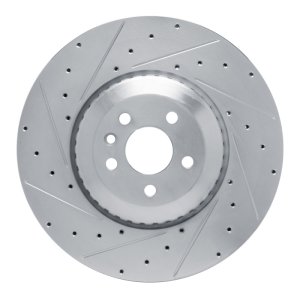 Jaguar F-Pace Brake Rotor (1) - Front Left - DFC - Drilled & Slotted - Silver - `21-`25