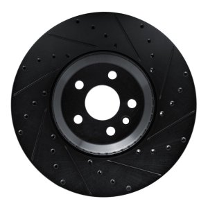 Jaguar E-Pace Brake Rotor (1) - Front Right - DFC - Drilled & Slotted - Black - `20-`25