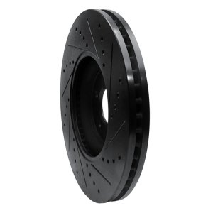 Jaguar XJR Brake Rotor (1) - Front Left - DFC - Drilled & Slotted - Black - `10-`24