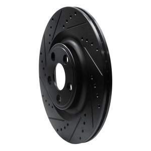 Jaguar F-Type Brake Rotor (1) - Rear Left - DFC - Drilled & Slotted - Black - `14-`21