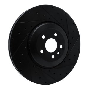 Jaguar F-Pace Brake Rotor (1) - Front Right - DFC - Drilled & Slotted - Black - `21-`25