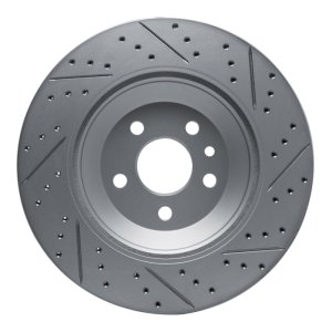 Jaguar I-Pace Brake Rotor (1) - Rear Left - DFC - Drilled & Slotted Geoperformance - `20-`26