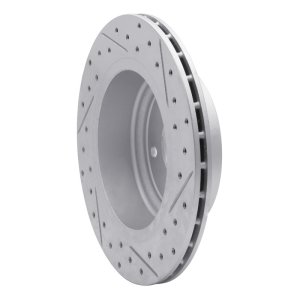 Jaguar XK8 Brake Rotor (1) - Rear Left - DFC - Geoperformance Drilled & Slotted - `95-`06