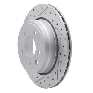 Jaguar XK8 Brake Rotor (1) - Rear Left - DFC - Geoperformance Drilled & Slotted - `95-`06