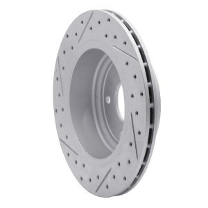 Jaguar XJR Brake Rotor (1) - Rear Right - DFC - Drilled & Slotted Geoperformance - `95-`06