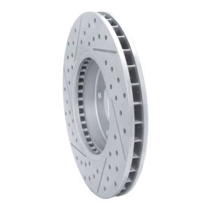 Jaguar Vanden Plas Brake Rotor (1) - Front Right - DFC - Drilled & Slotted Geoperformance - `97-`03