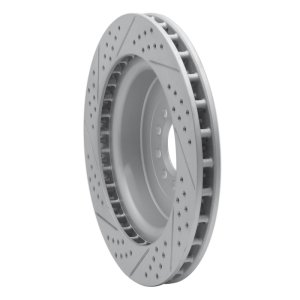 Jaguar XJR Brake Rotor (1) - Front Right - DFC - Drilled & Slotted Geoperformance - `03-`05