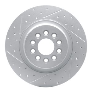 Jaguar Super V8 Brake Rotor (1) - Rear Left - DFC - Geoperformance Drilled & Slotted - `03-`05 Jaguar Super V8 Brake Rotor (1) - Rear Left - DFC - Geoperformance Drilled & Slotted - `03-`05