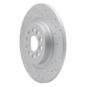 Jaguar S-Type Brake Rotor (1) - Rear Right - DFC - Drilled & Slotted Geoperformance - `03-`05