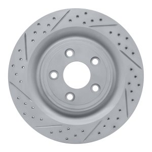 Jaguar XJ8 Brake Rotor (1) - Rear Left - DFC - Geoperformance Rotor - Drilled & Slotted - `06-`15 Jaguar XJ8 Brake Rotor (1) - Rear Left - DFC - Geoperformance Rotor - Drilled & Slotted - `06-`15