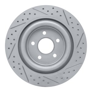 Jaguar XJ8 Brake Rotor (1) - Rear Left - DFC - Geoperformance Rotor - Drilled & Slotted - `06-`15
