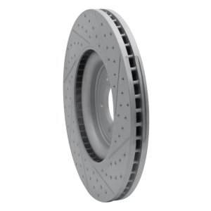 Jaguar XK Brake Rotor (1) - Front Left - DFC - Geoperformance Drilled & Slotted - `06-`21