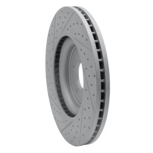 Jaguar Super V8 Brake Rotor (1) - Front Right - DFC - Drilled & Slotted Geoperformance - `06-`21