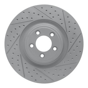 Jaguar Super V8 Brake Rotor (1) - Front Right - DFC - Drilled & Slotted Geoperformance - `06-`21 Jaguar Super V8 Brake Rotor (1) - Front Right - DFC - Drilled & Slotted Geoperformance - `06-`21