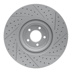 Jaguar XJ Brake Rotor (1) - Front Left - DFC - Geoperformance Rotor - Drilled and Slotted - `10-`24