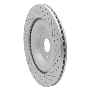 Jaguar F-Type Brake Rotor (1) - Rear Left - DFC - Drilled & Slotted Geoperformance - `10-`24