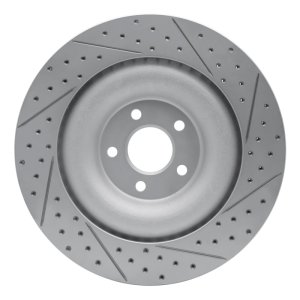 Jaguar F-Type Brake Rotor (1) - Rear Left - DFC - Drilled & Slotted Geoperformance - `10-`24
