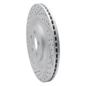 Jaguar F-Type Brake Rotor (1) - Rear Left - DFC - Drilled & Slotted Geoperformance - `10-`24