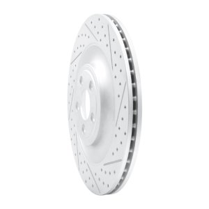 Jaguar XFR Brake Rotor (1) - Rear Right - DFC - Drilled & Slotted Geoperformance - `10-`24