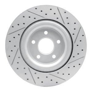 Jaguar XJ Brake Rotor (1) - Rear Left - DFC - Drilled & Slotted Geoperformance - `14-`21