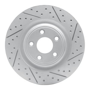 Jaguar F-Type Brake Rotor (1) - Rear Right - DFC - Drilled & Slotted Geoperformance - `14-`21 Jaguar F-Type Brake Rotor (1) - Rear Right - DFC - Drilled & Slotted Geoperformance - `14-`21
