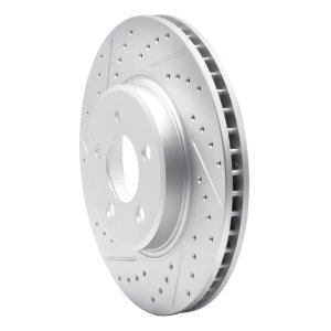 Jaguar S-Type Brake Rotor (1) - Rear Left - DFC - Drilled & Slotted Geoperformance - `06-`08