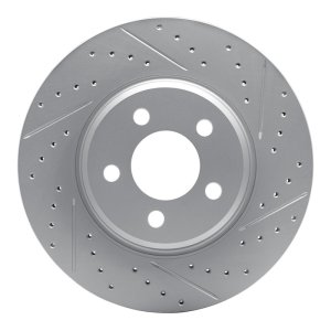 Jaguar S-Type Brake Rotor (1) - Rear Right - DFC - Geoperformance Rotor - Drilled and Slotted - `06-`08 Jaguar S-Type Brake Rotor (1) - Rear Right - DFC - Geoperformance Rotor - Drilled and Slotted - `06-`08