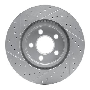 Jaguar S-Type Brake Rotor (1) - Rear Right - DFC - Geoperformance Rotor - Drilled and Slotted - `06-`08