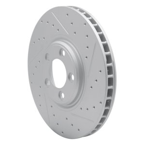 Jaguar Xj8 Brake Rotor (1) - Front Left - DFC - Drilled & Slotted Geoperformance - `03-`05