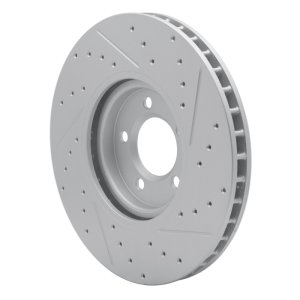 Jaguar S-Type Brake Rotor (1) - Front Right - DFC - Geoperformance Rotor - Drilled and Slotted - `03-`05