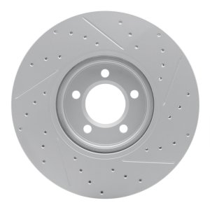 Jaguar S-Type Brake Rotor (1) - Front Right - DFC - Geoperformance Rotor - Drilled and Slotted - `03-`05