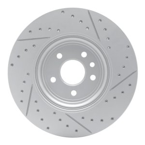 Jaguar XF Brake Rotor (1) - Front Left - DFC - Drilled & Slotted Geoperformance - `17-`20