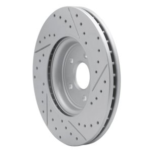 Jaguar XF Brake Rotor (1) - Front Left - DFC - Drilled & Slotted Geoperformance - `17-`20