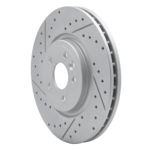 Jaguar XF Brake Rotor (1) - Front Left - DFC - Drilled & Slotted Geoperformance - `17-`20