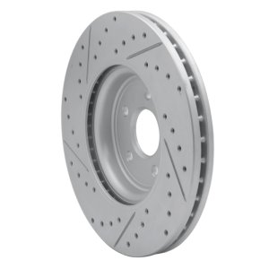 Jaguar Xf Brake Rotor (1) - Front Right - DFC - Drilled & Slotted Geoperformance - `17-`20