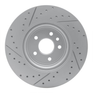 Jaguar Xf Brake Rotor (1) - Front Right - DFC - Drilled & Slotted Geoperformance - `17-`20
