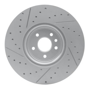 Jaguar Xf Brake Rotor (1) - Front Right - DFC - Drilled & Slotted Geoperformance - `16-`24