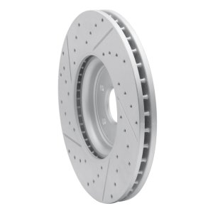 Jaguar Xf Brake Rotor (1) - Front Right - DFC - Drilled & Slotted Geoperformance - `16-`24