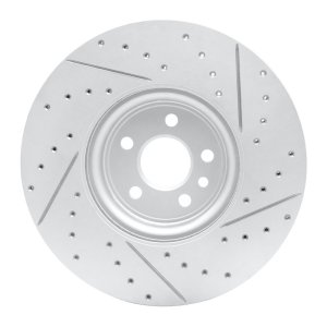 Jaguar I-Pace Brake Rotor (1) - Front Left - DFC - Drilled & Slotted Geoperformance - `17-`20