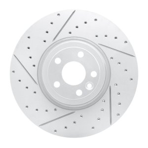 Jaguar I-Pace Brake Rotor (1) - Front Left - DFC - Drilled & Slotted Geoperformance - `17-`20 Jaguar I-Pace Brake Rotor (1) - Front Left - DFC - Drilled & Slotted Geoperformance - `17-`20