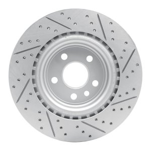 Jaguar XE Brake Rotor (1) - Rear Left - DFC - Drilled & Slotted Geoperformance - `17-`20