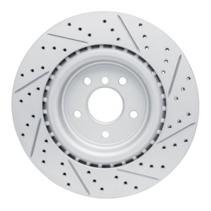 Jaguar Xe Brake Rotor (1) - Rear Left - DFC - Drilled & Slotted Geoperformance - `16-`24