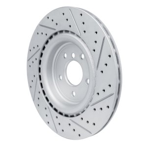 Jaguar Xe Brake Rotor (1) - Rear Left - DFC - Drilled & Slotted Geoperformance - `16-`24