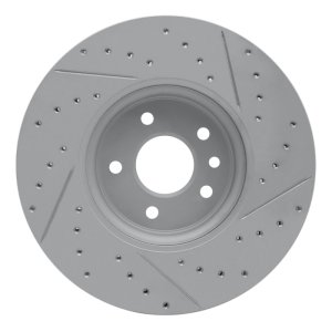 Jaguar Xe Brake Rotor (1) - Front Left - DFC - Drilled & Slotted Geoperformance - `17-`19