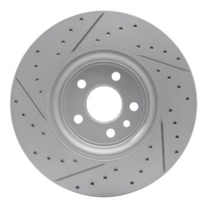 Jaguar F-Pace Brake Rotor (1) - Front Right - DFC - Geoperformance, Drilled & Slotted - `17-`19